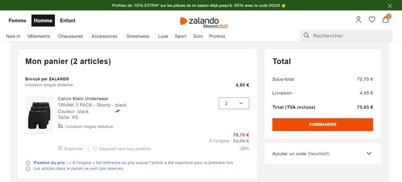 code promo valide